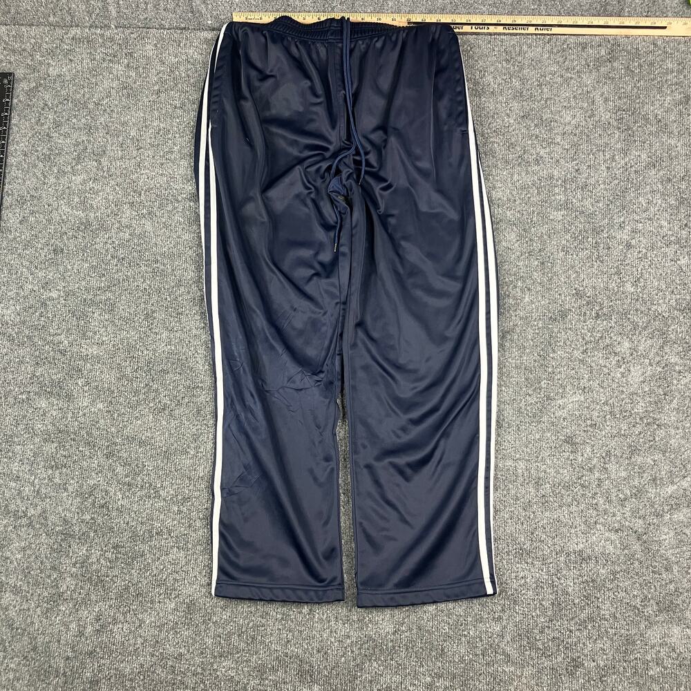 Active Joe Track Pants Mens Size L/S Navy Blue Stripe Elastic Waist Lightweight